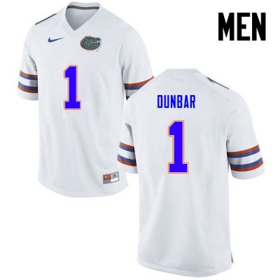 Men's Florida Gators #1 Quinton Dunbar NCAA Nike White Authentic Stitched College Football Jersey PSC5162RN